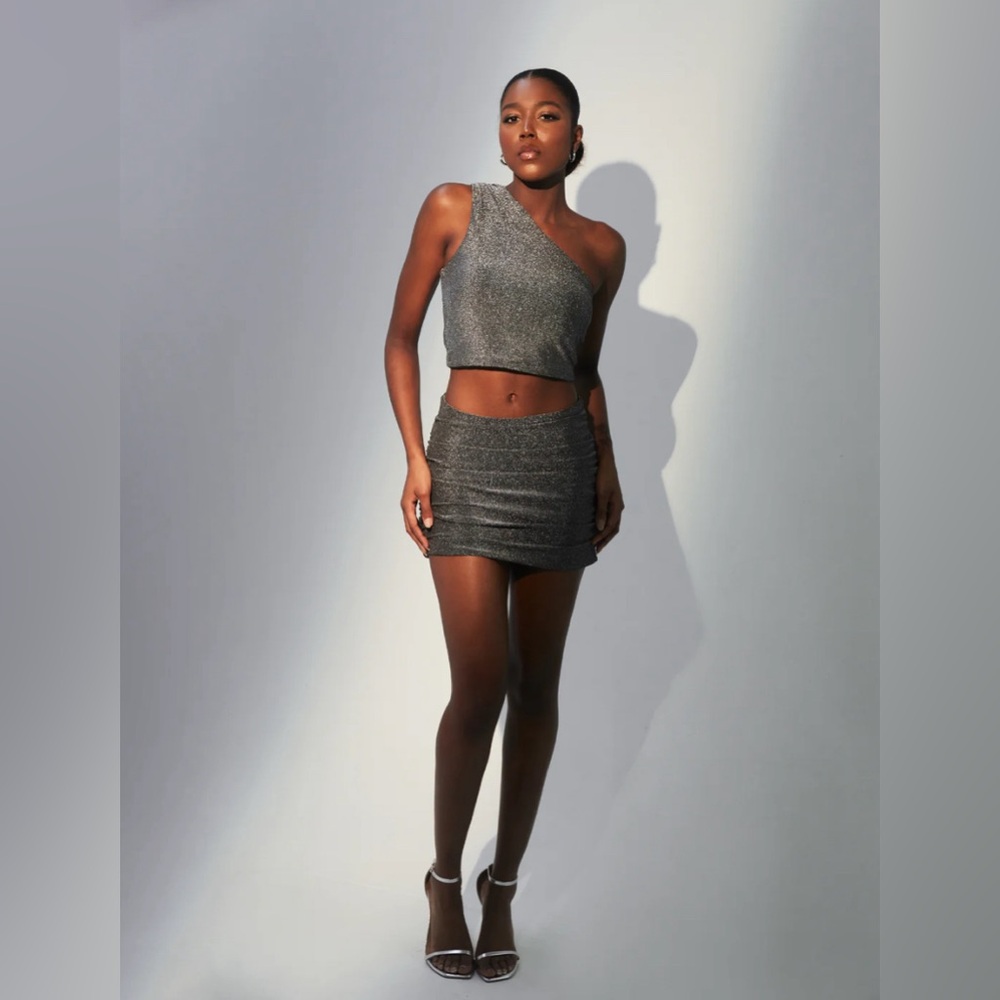 Klassy Network Brami Sparkly Top and Skirt with shorts (skort). Both Size M.